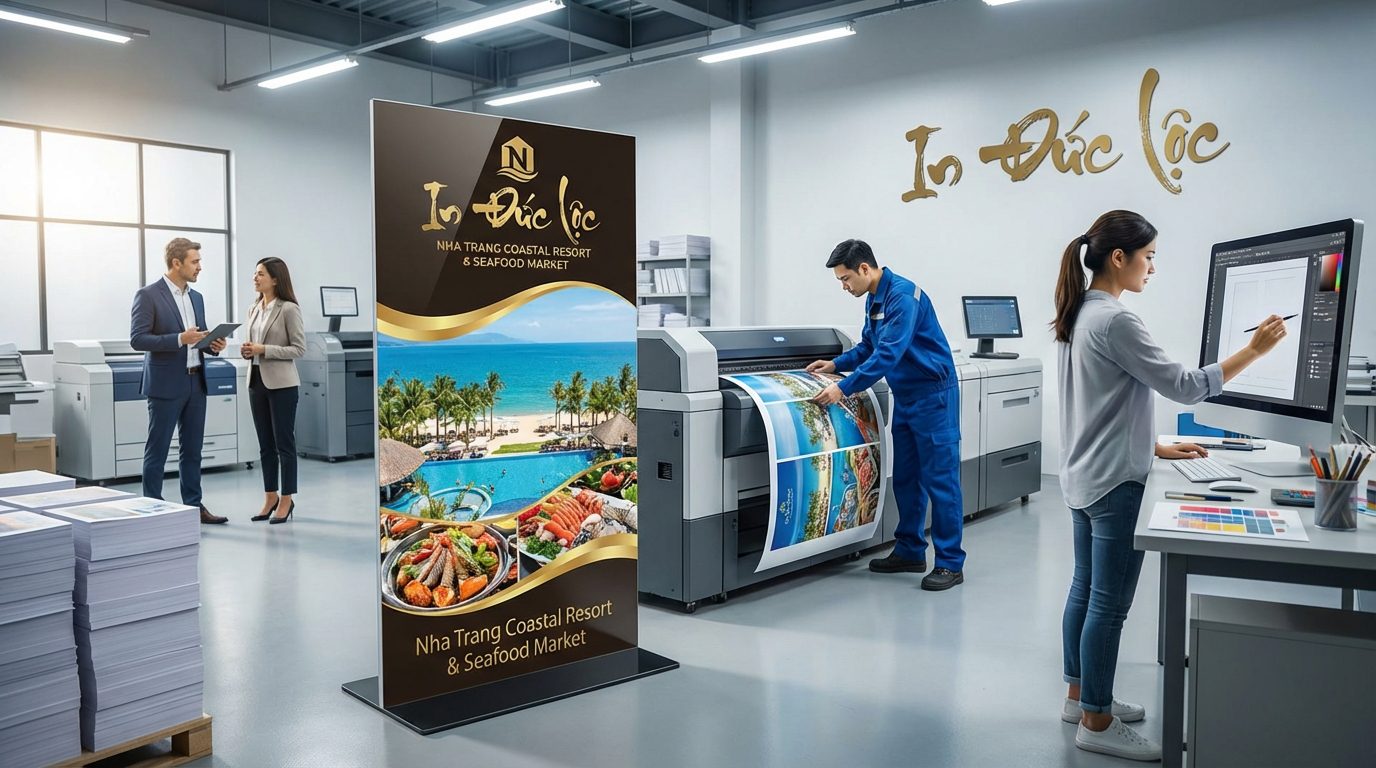 In Đức Lộc - Địa chỉ tin cậy để in standee giới thiệu sản phẩm Nha Trang giá tốt?