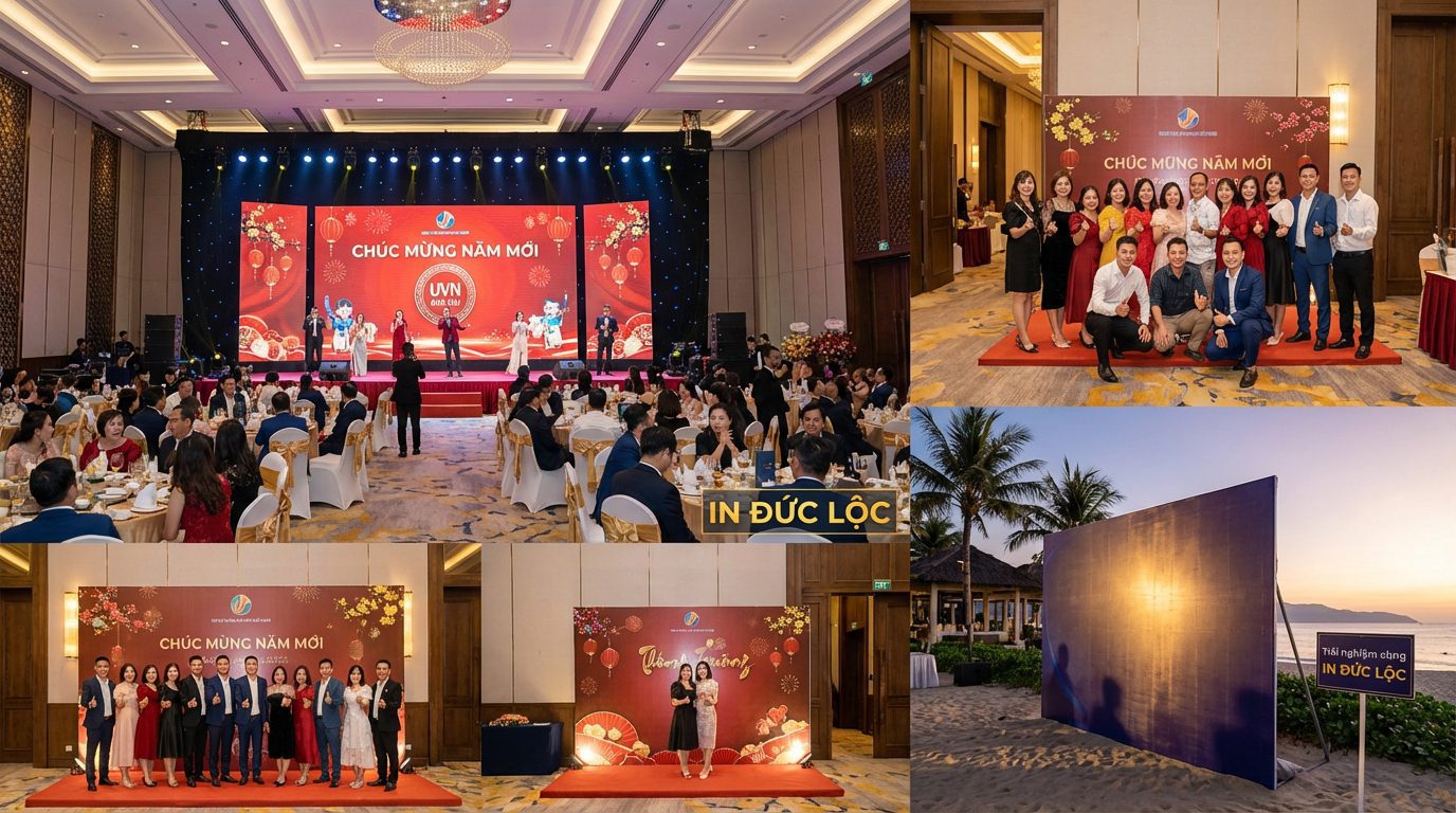 Các yếu tố nào ảnh hưởng đến việc chọn kích thước backdrop tất niên tại NhaTrang?