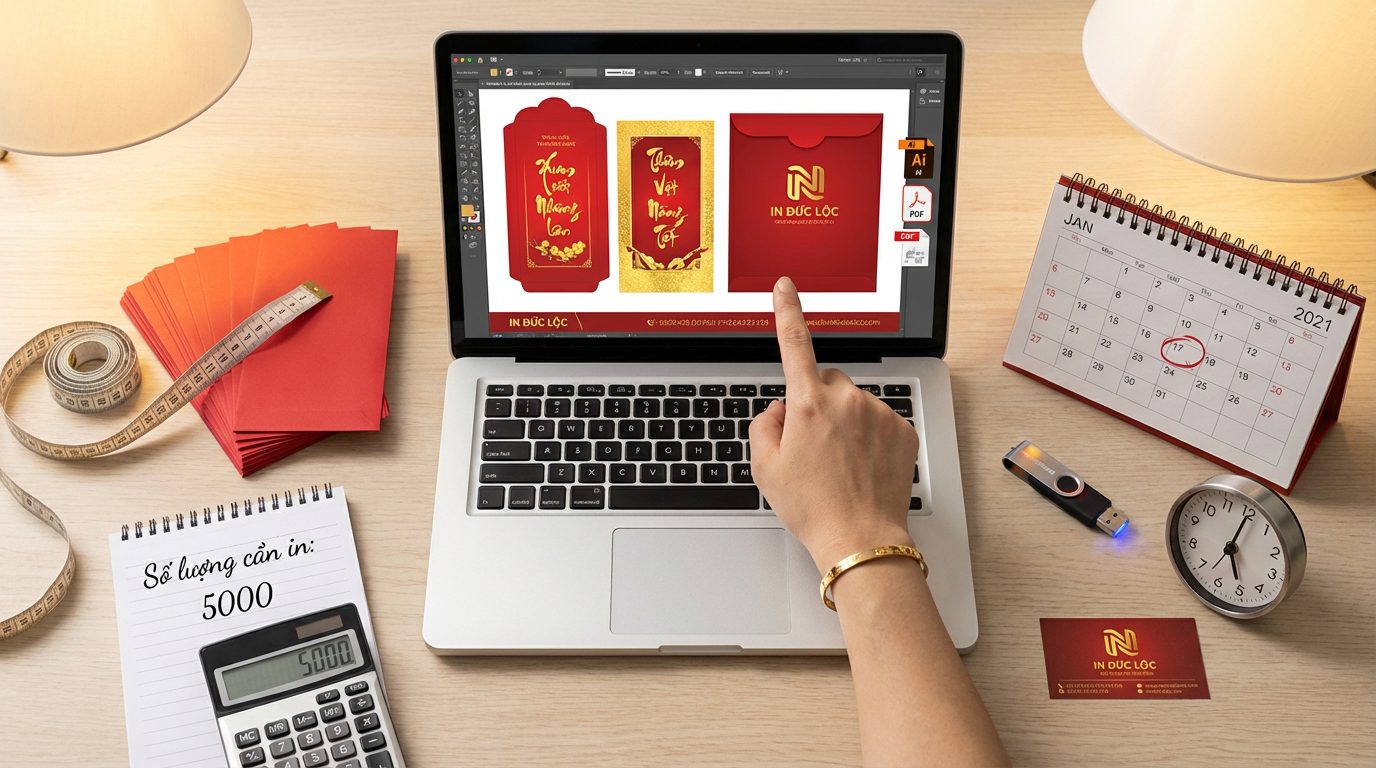 Cần chuẩn bị những gì khi đặt in bao lì xì Tết gấp tại Nha Trang?