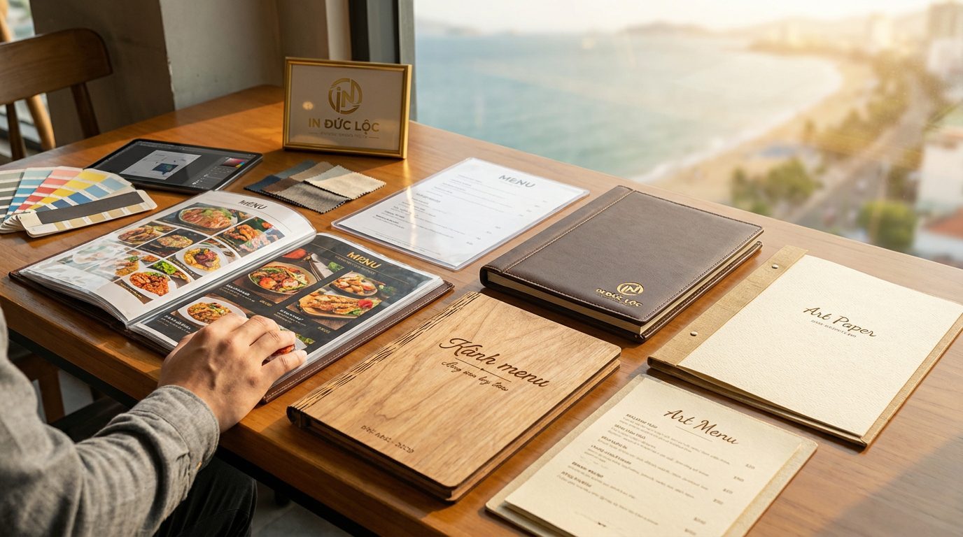 Dịch vụ thiết kế và in menu quán cafe Nha Trang bao gồm những gì?