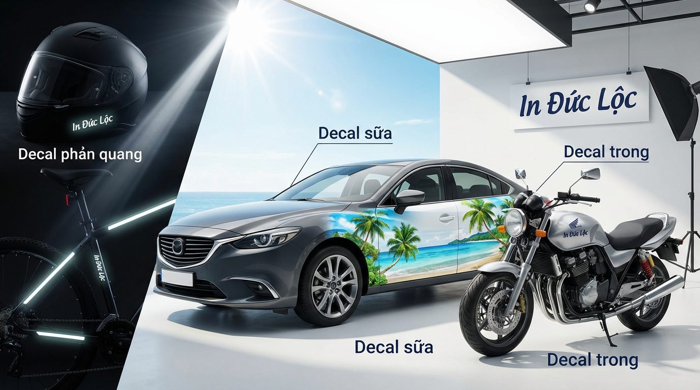 In decal dán xe Nha Trang số lượng ít có những loại nào phổ biến?