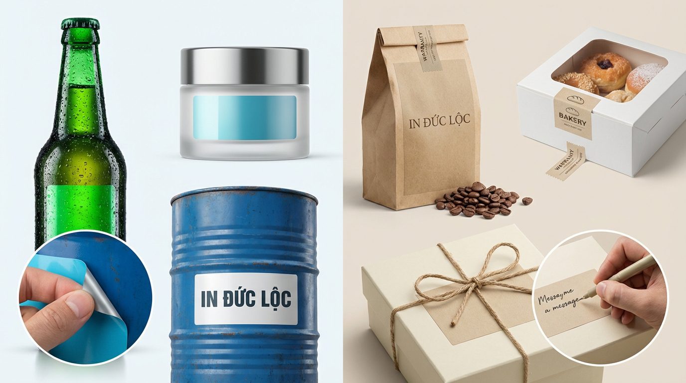 Khi nào nên chọn in tem nhãn decal nhựa và khi nào chọn decal giấy?
