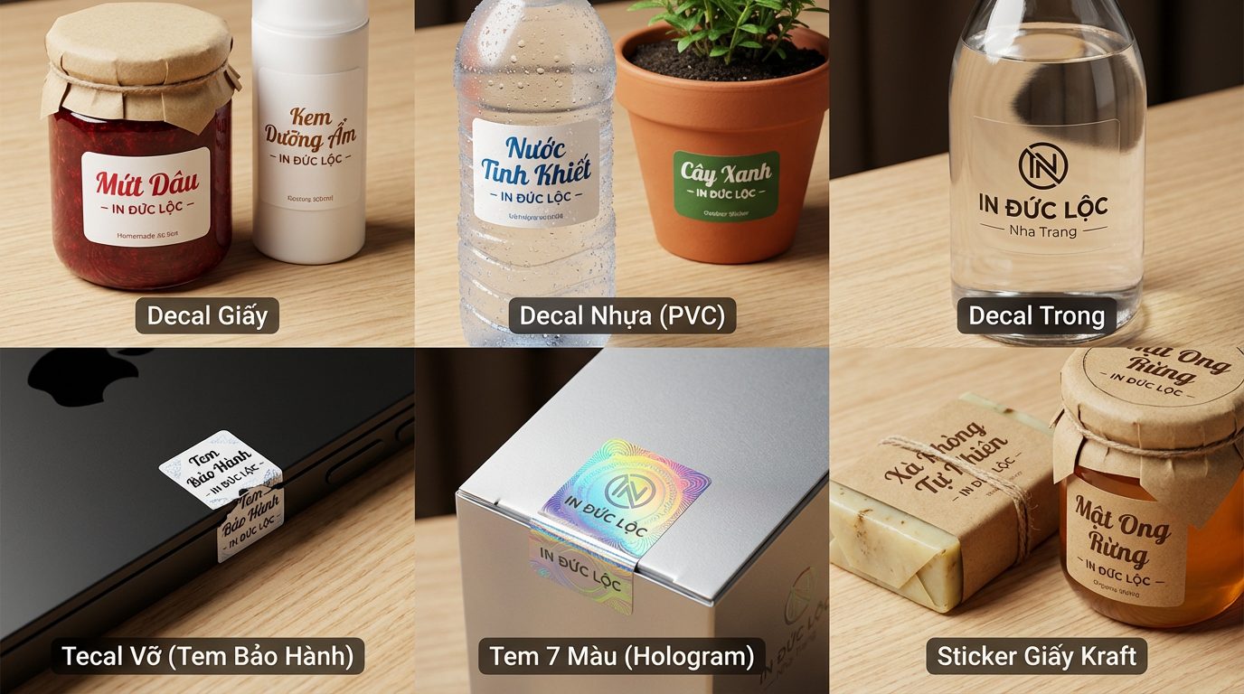 Những loại tem nhãn sticker phổ biến hiện nay là gì?