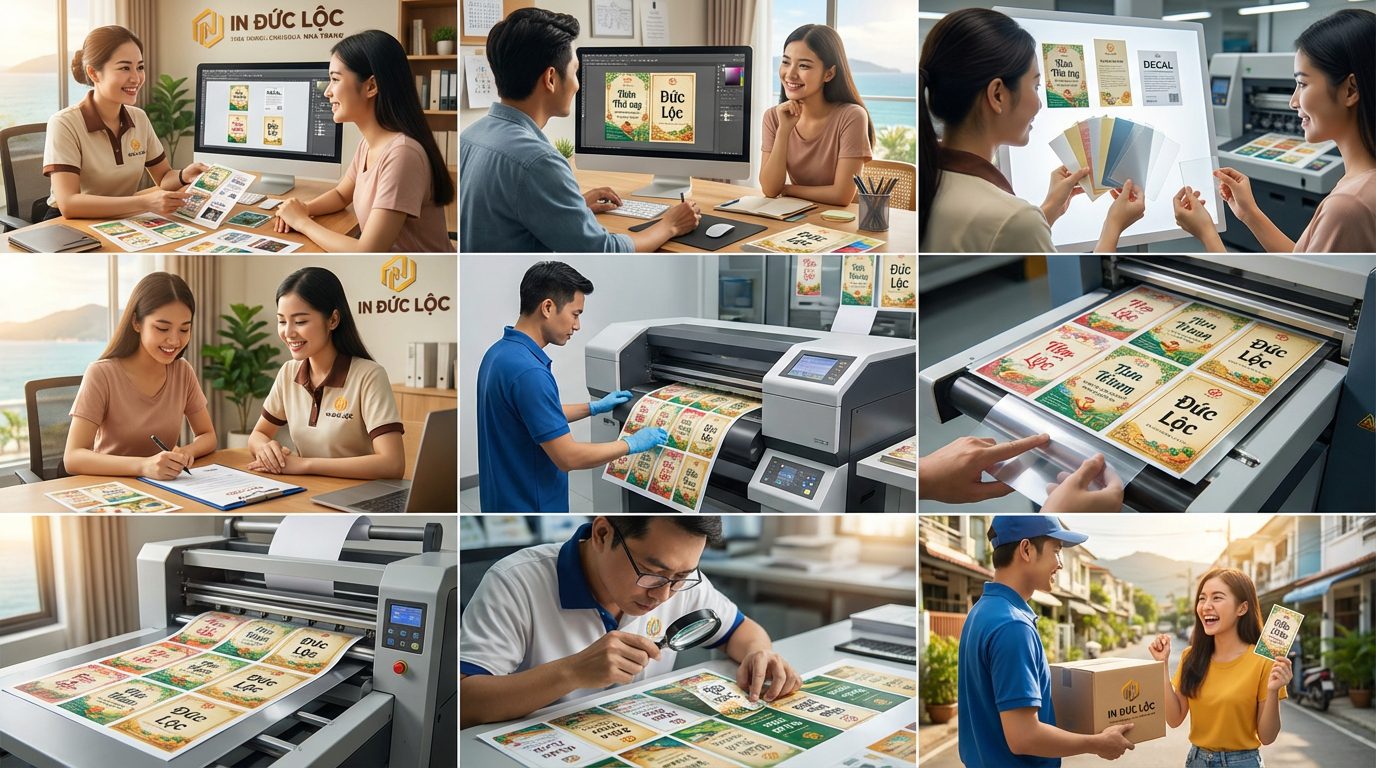 Quy trình in tem nhãn giá rẻ Nha Trang số lượng ít diễn ra như thế nào?