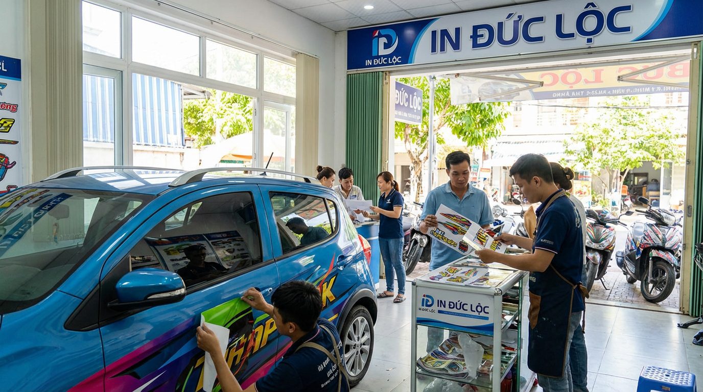 Tại sao nên chọn dịch vụ in decal dán xe Nha Trang số lượng ít?