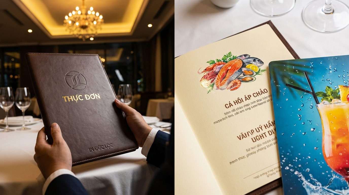 Đâu Là Những Chất Liệu Tốt Nhất Để In Menu Nhà Hàng Sang Trọng Tại Nha Trang? Đâu Là Những Chất Liệu Tốt Nhất Để In Menu Nhà Hàng Sang Trọng Tại Nha Trang?