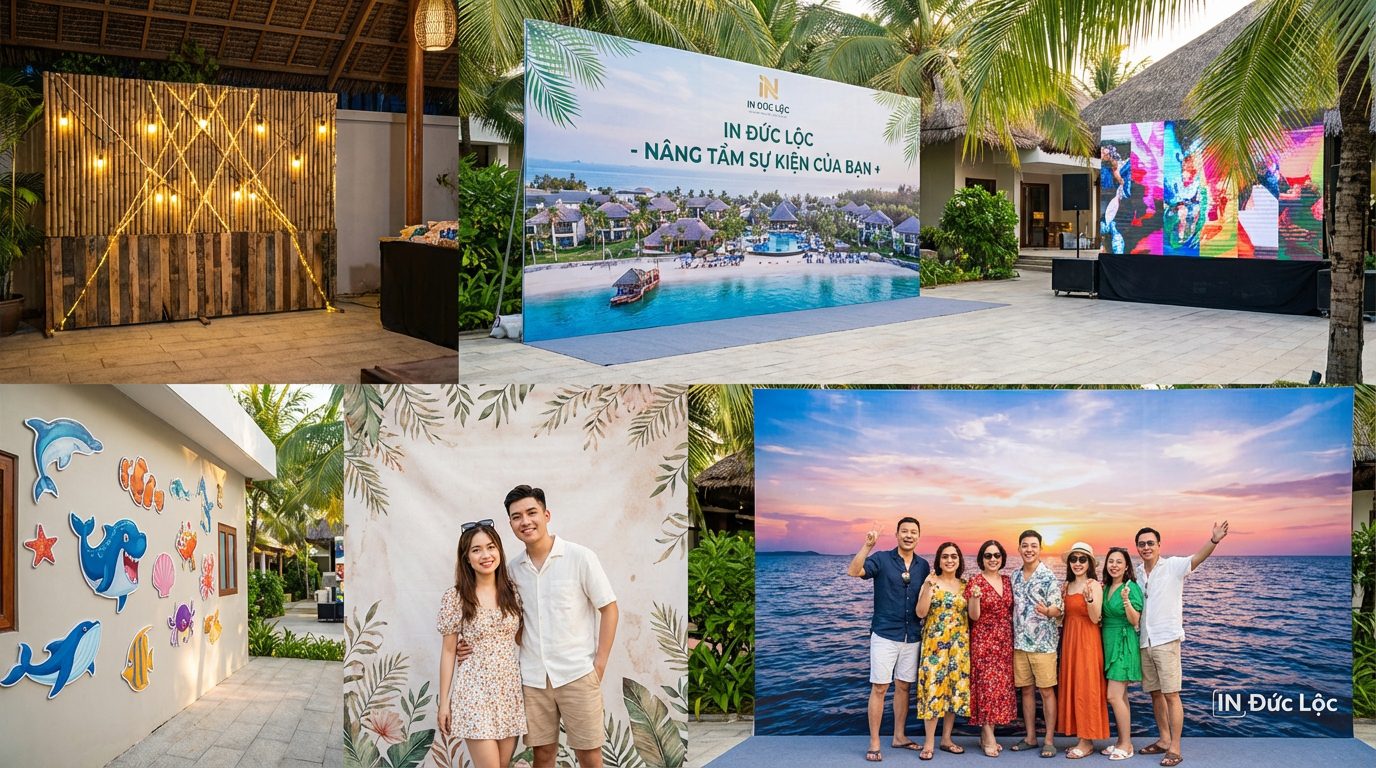 Bí quyết lựa chọn chất liệu và kích thước backdrop check-in chuẩn cho resort làgì?