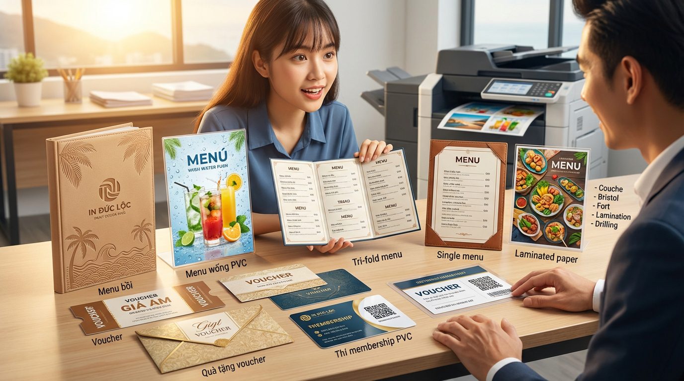 Dịch Vụ In Lấy Liền Menu, Voucher Tại Nha Trang Có Những Lựa Chọn Nào?