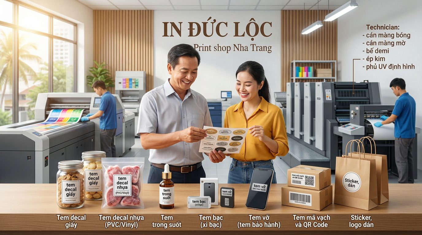Dịch vụ In Tem Lấy Liền Nha Trang có những loại nào?