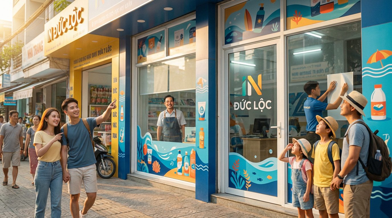 Lợi ích vượt trội khi In Decal Trang Trí Shop Tại Nha Trang?