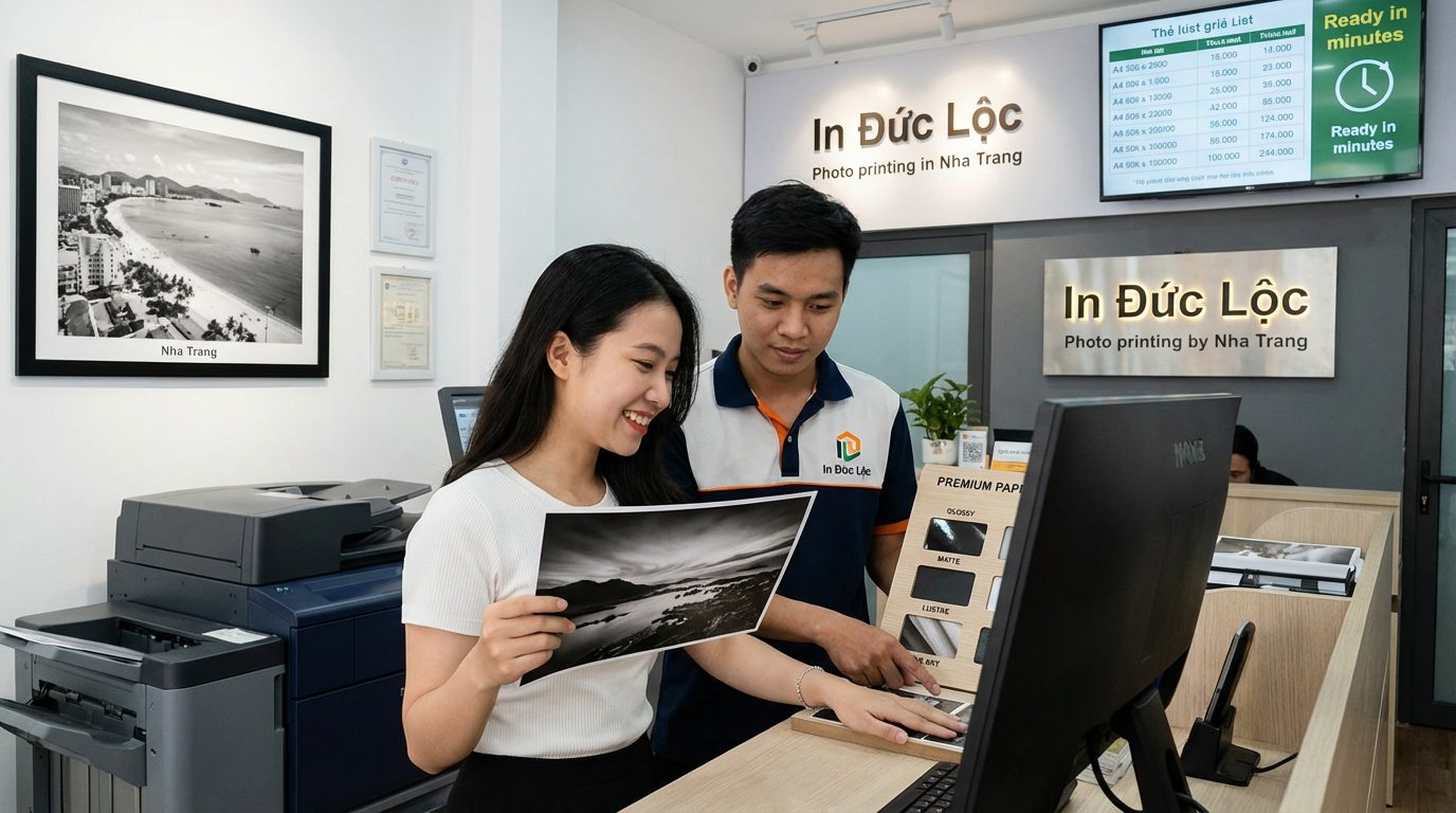 Lựa chọn địa điểm In A4 Photo Đen Trắng Tại Nha Trang chất lượng cần yếu tố nào?