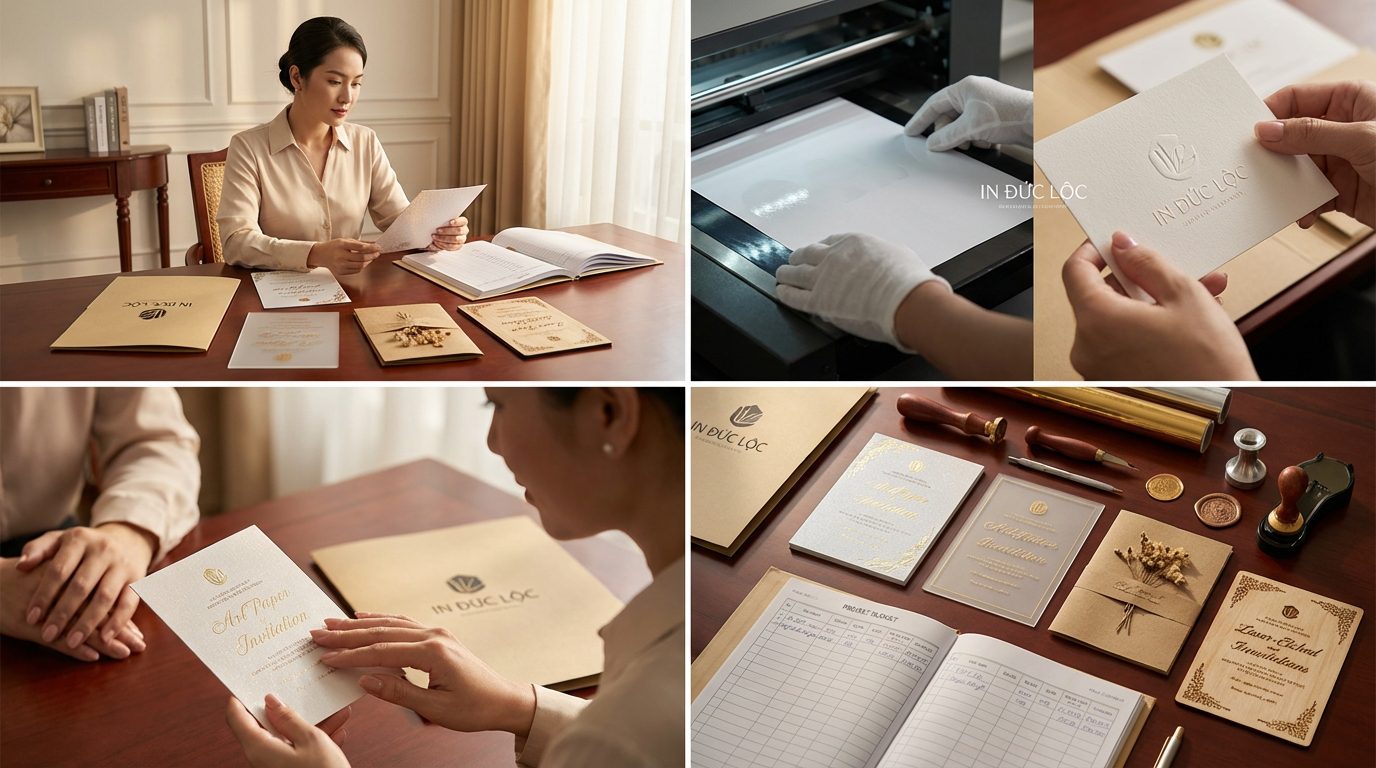 Những yếu tố nào ảnh hưởng đến việc lựa chọn chất liệu khi thiết kế và in ấnthiệp mời sự kiện cao cấp?