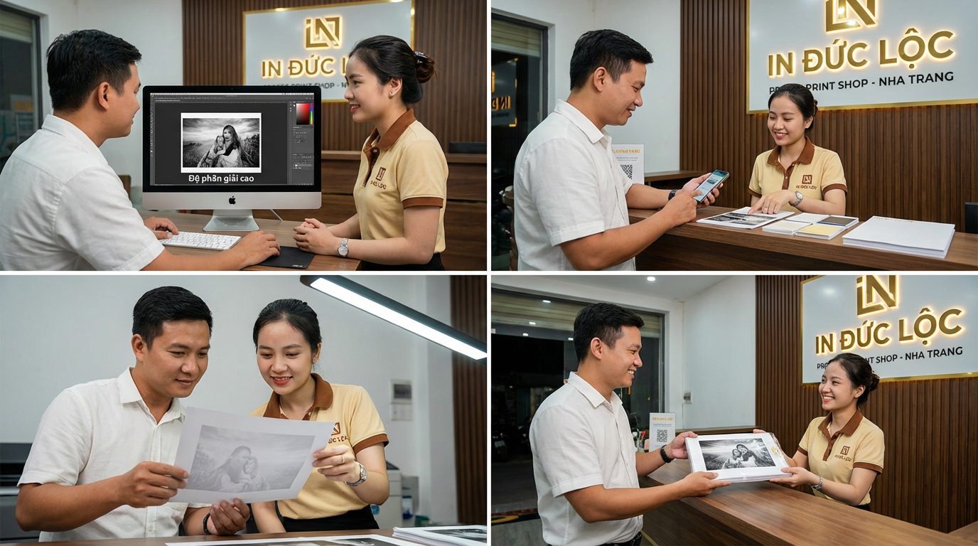 Quy trình In A4 Photo Đen Trắng Tại Nha Trang diễn ra như thế nào?