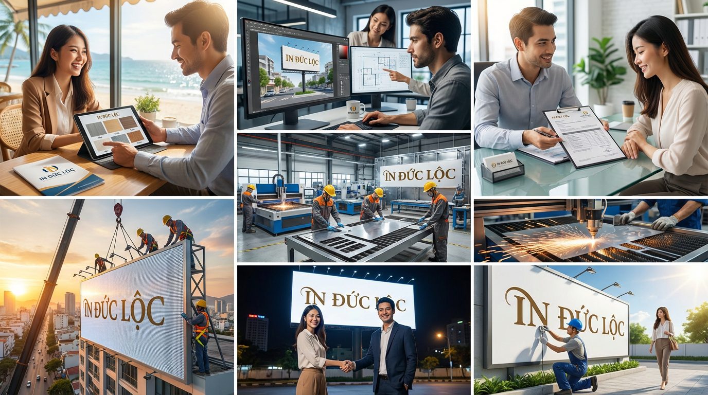 Quy Trình Thực Hiện Dịch Vụ Thiết Kế & Thi Công Bảng Quảng Cáo Tại Nha TrangDiễn Ra Như Thế Nào?