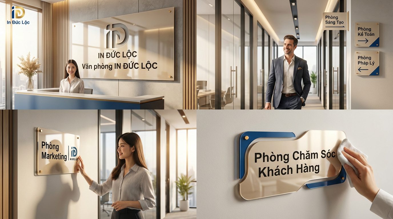 Tại sao văn phòng của bạn cần bảng hiệu mica và bảng tên phòng ban chuyênnghiệp?