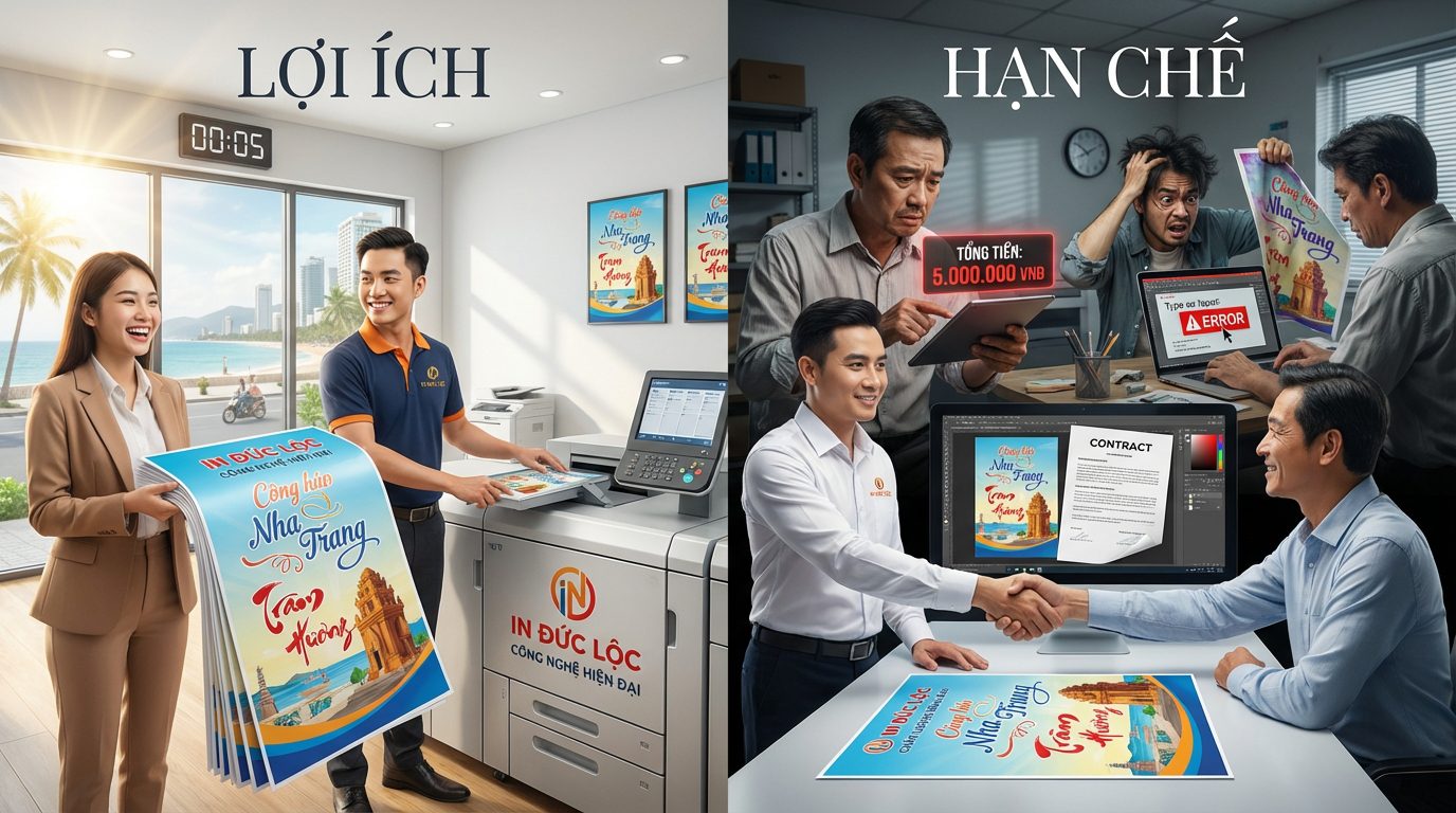 Ưu và Nhược Điểm Khi Chọn Dịch Vụ In Ấn Quảng Cáo Nha Trang Lấy Liền Là Gì?