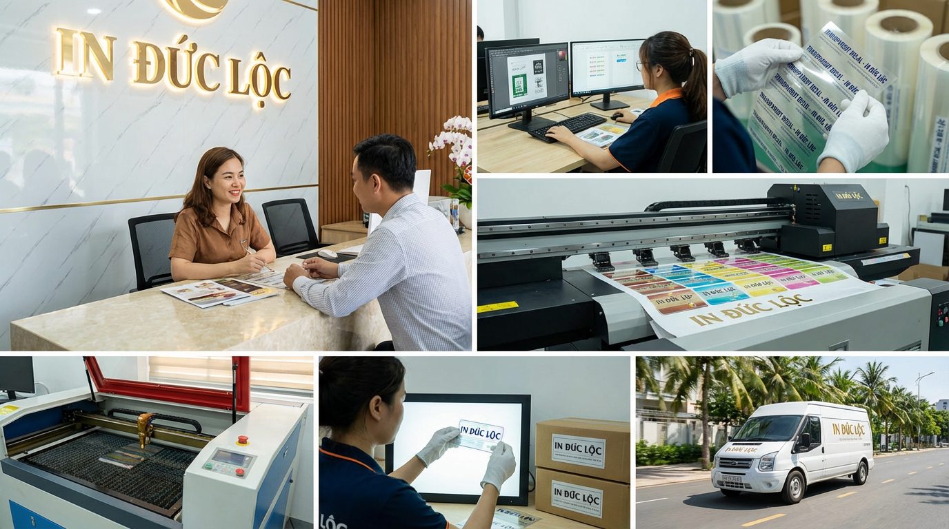 Quy Trình Để In Tem Nhãn Decal Trong Suốt Tại Nha Trang Diễn Ra Như Thế Nào?