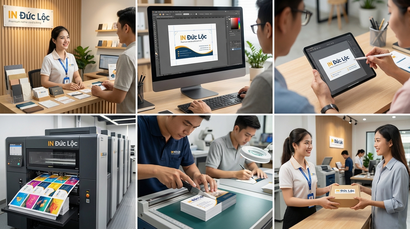 Quy trình đặt in name card lấy liền Nha Trang diễn ra như thế nào?