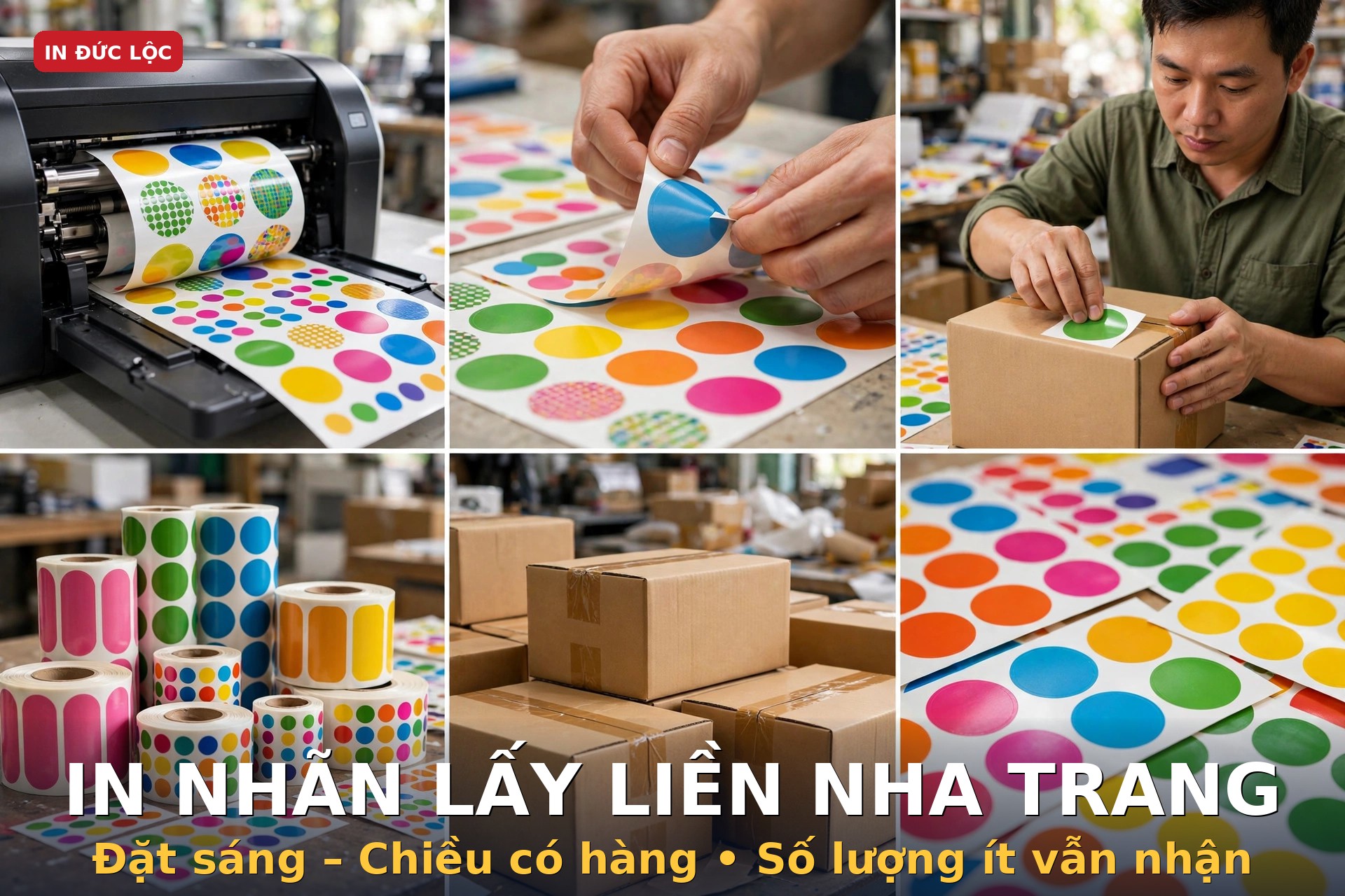 In nhãn lấy liền tại Nha Trang - đặt sáng chiều có hàng - In Đức Lộc